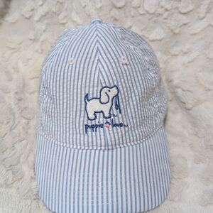 Puppie Love Blue Striped Women's Hat